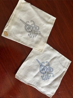 2 “Chief Value Linen” HANDKERCHIEFS